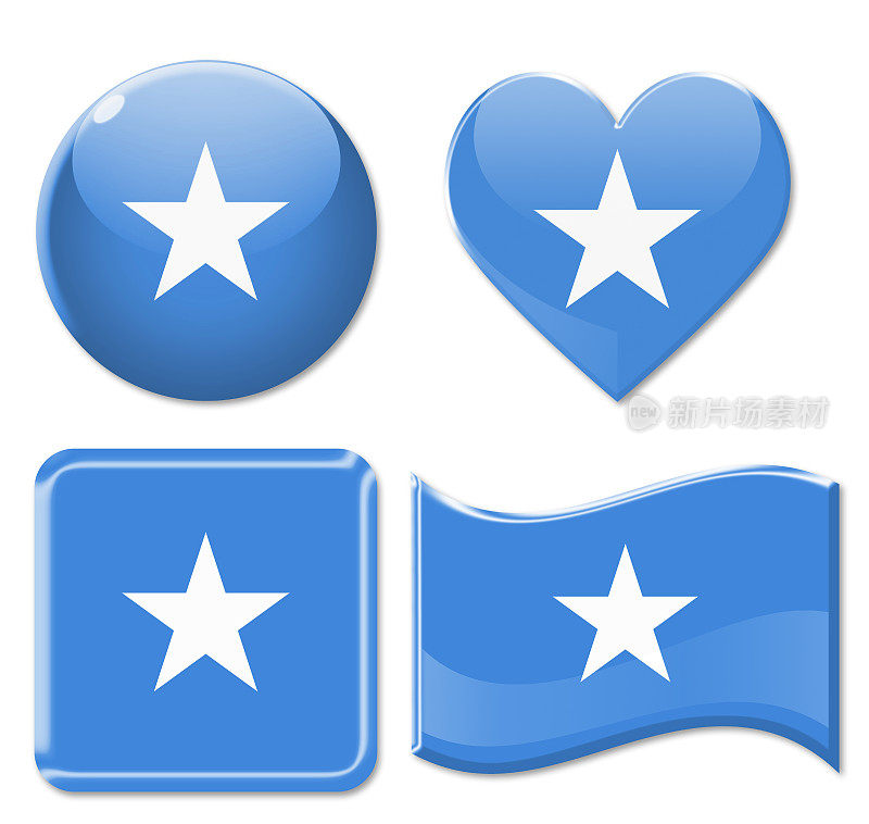 索马里旗帜和图标设置