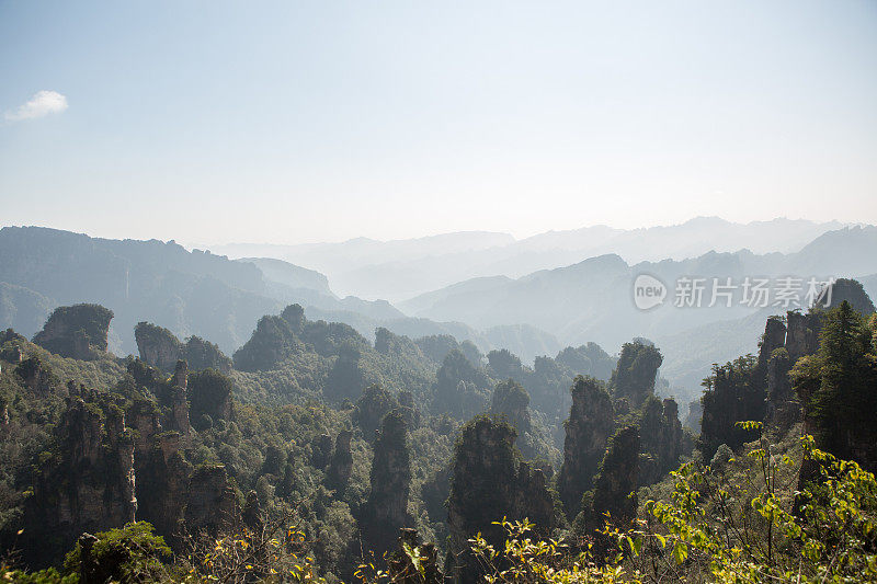 砂岩柱，张家界国家森林公园，中国