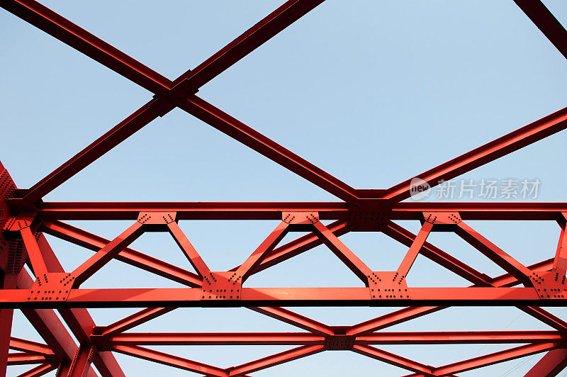 桥的细节与几何金属结构