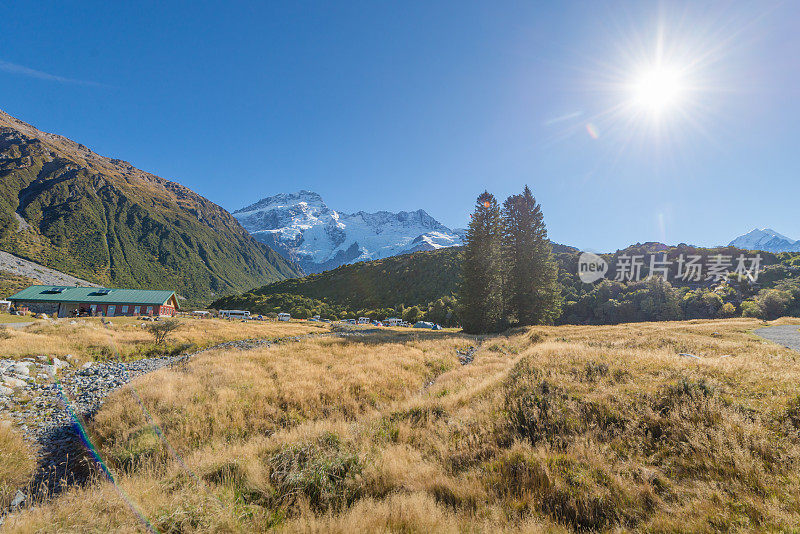 新西兰风景优美的山景拍摄于库克山