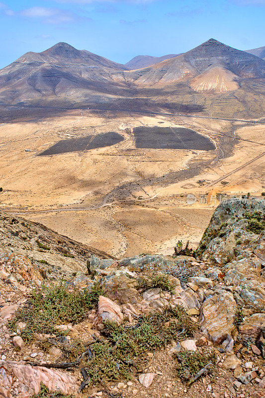 廷达亚山的景色望东富埃特文图拉
