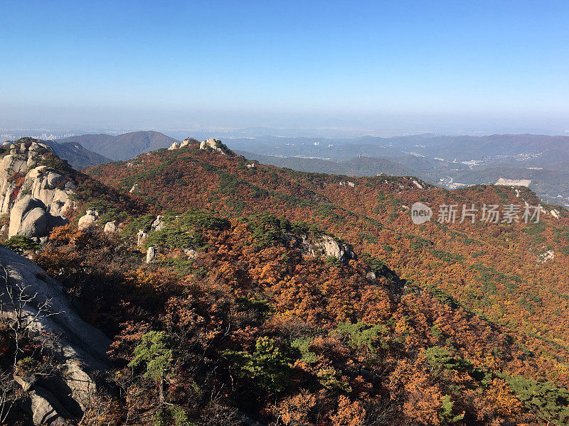 韩国北山国家公园的秋天