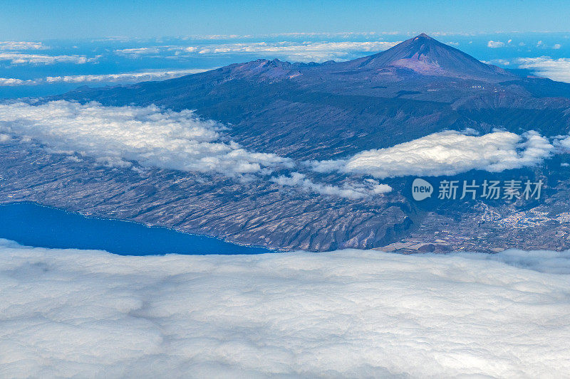 特内里费岛和泰德火山鸟瞰图，西班牙