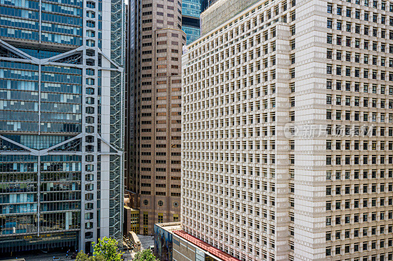 香港的现代建筑外观