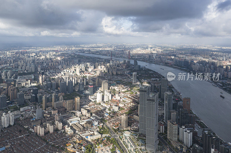 全景上海空中照片中国