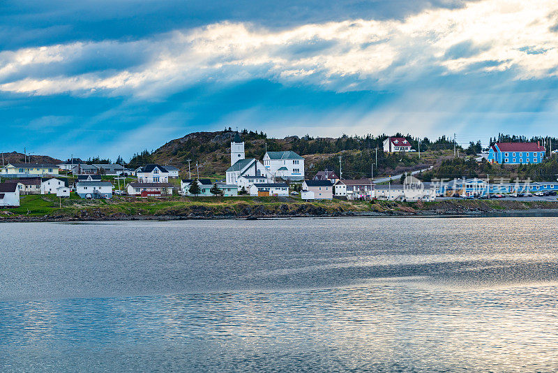 早晨的村庄，加拿大的Twillingate