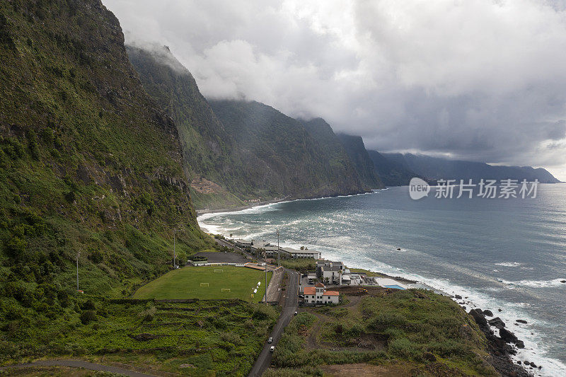 马德拉岛北海岸的鸟瞰图