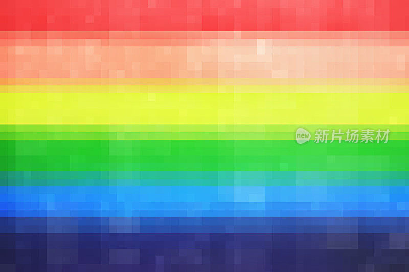像素抽象彩虹背景