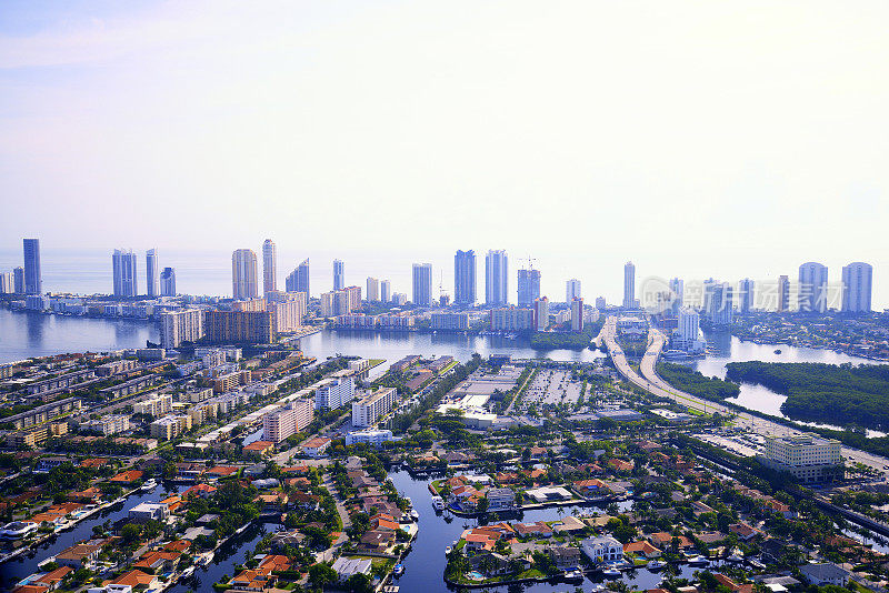 佛罗里达州迈阿密的鸟瞰图