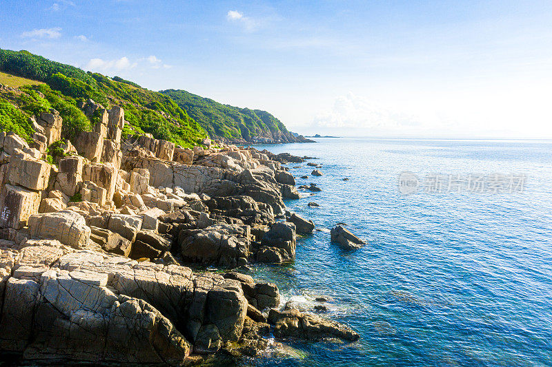 鸟瞰位于西贡的塔门或草岛海景