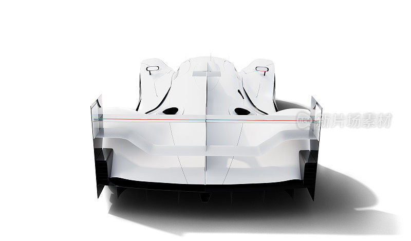通用超级跑车，lemans原型，逼真渲染，孤立的白色
