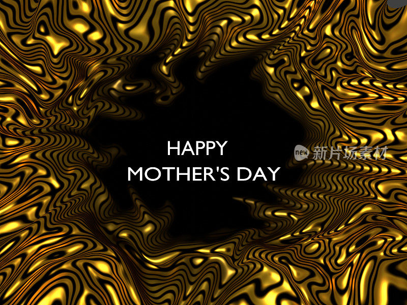 金色的快乐母亲节标题上抽象的金色背景