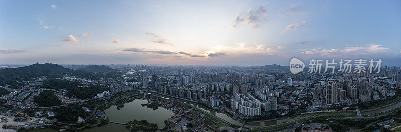 全景天际线长沙中国航空照片