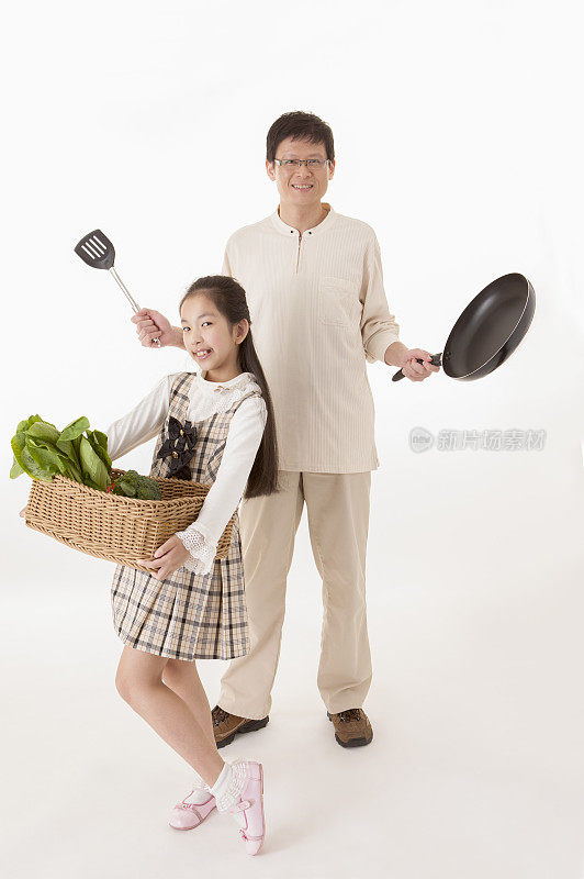 烹饪,父亲,女儿