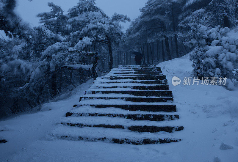 受中国黄山极地涡旋影响