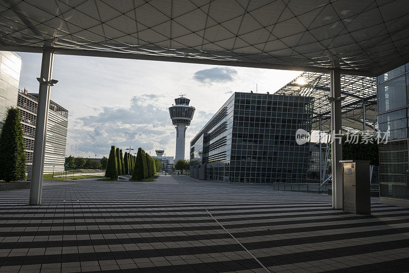 慕尼黑国际机场和空中交通管制塔台