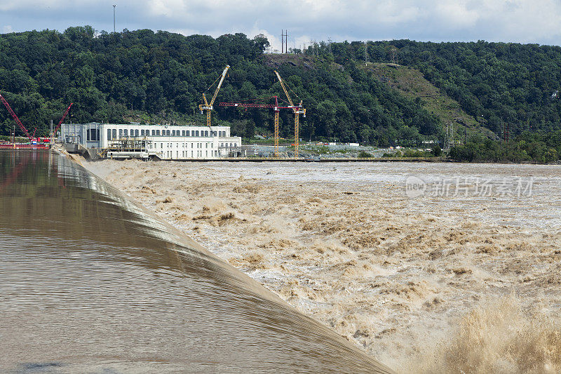 2011年洪水的霍尔特伍德大坝的萨斯奎哈纳河