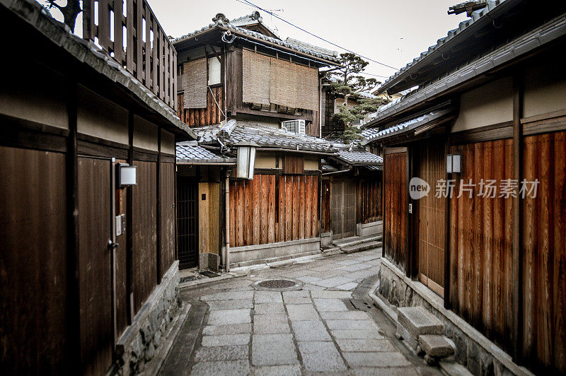 日本京都的传统日本街道