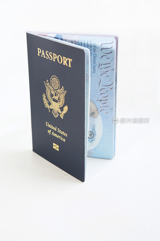 孤立的美国护照图片
