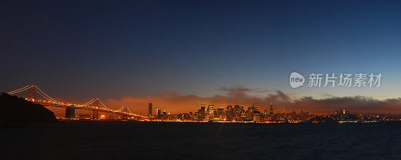 黄昏的旧金山全景