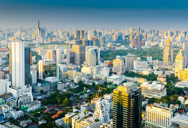 泰国曼谷的城市景观全景