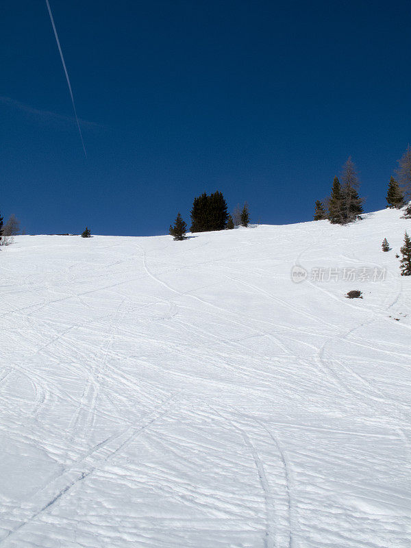 从雪道滑雪