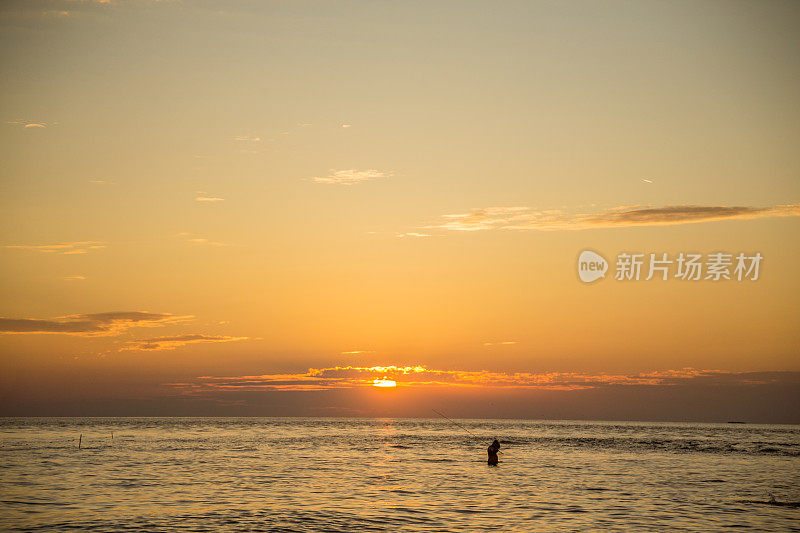 夏天的日落景观