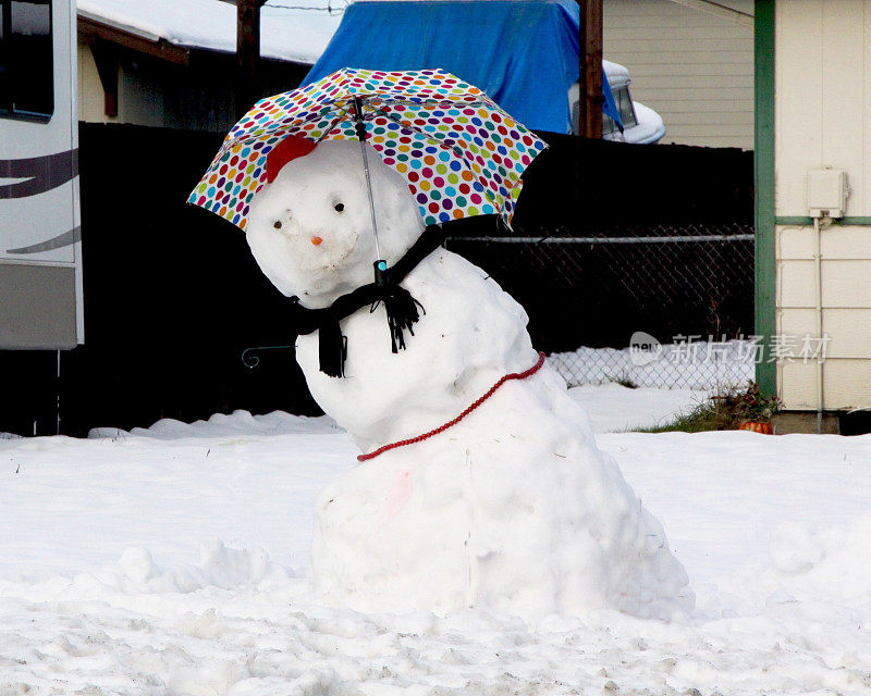 融伞雪人