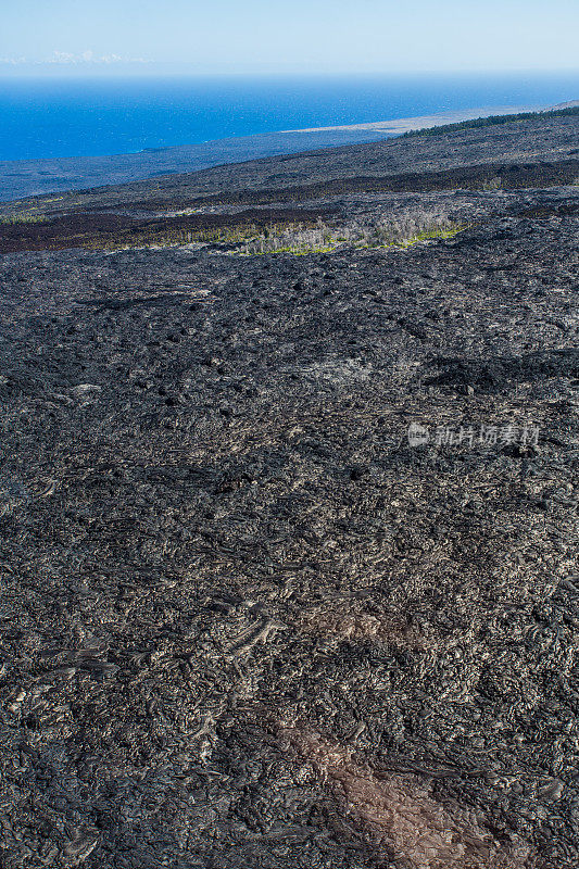 火山和熔岩的航拍