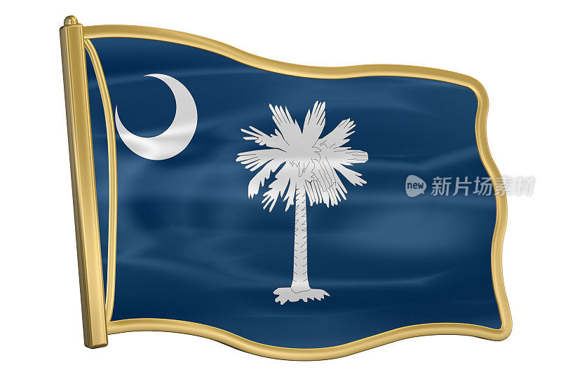 美国州旗别针-南卡罗莱纳州