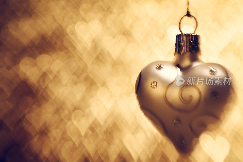 圣诞快乐-散焦装饰金抽象