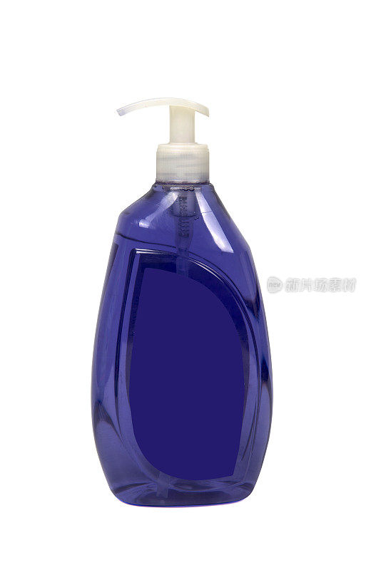 紫色洗手液和分配器