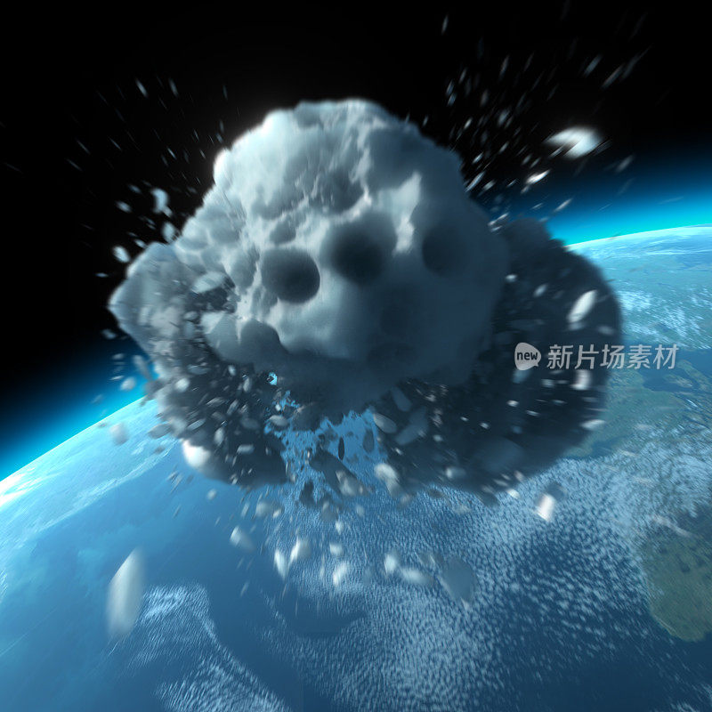 冰彗星爆炸冲击破碎