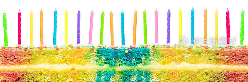 五颜六色的生日蛋糕