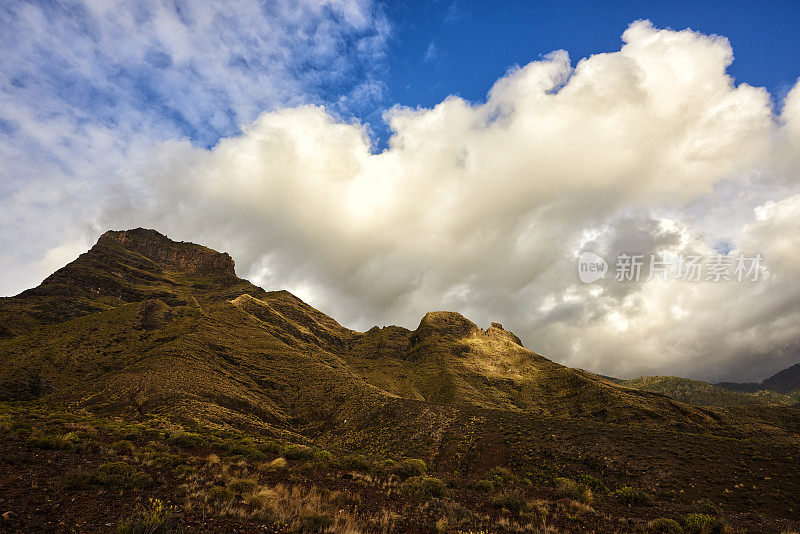 火山景观背景