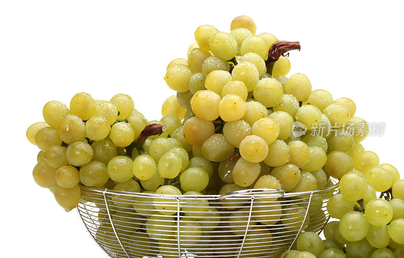 美味的葡萄在白色的背景