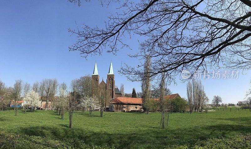 全景春天的风景