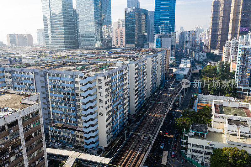 香港观塘的无人机照片