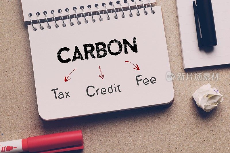 在记事本上理解碳税，信用和费用概念的区别。政府政策环境问题。