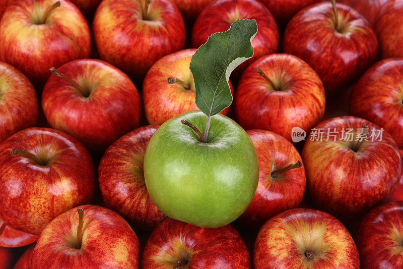 绿苹果配红苹果