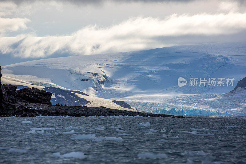 南极洲:乔治王岛上的冰川
