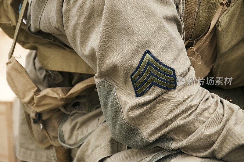 美国陆军制服上的萨金特条纹――大约二战时期