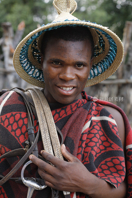 传统的莱索托人南非
