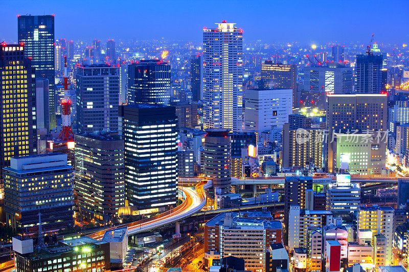 日本大阪的夜晚