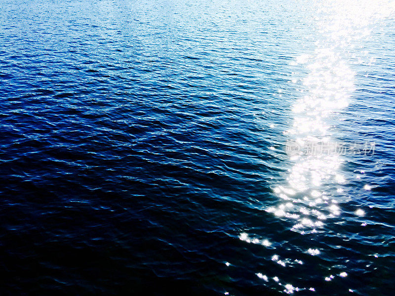阳光在水面上闪烁