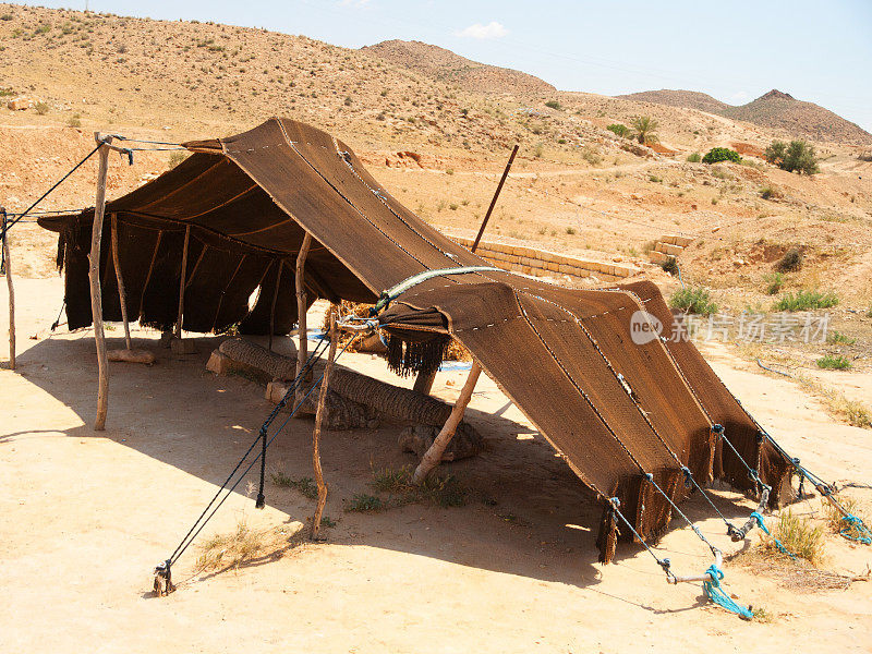 撒哈拉沙漠的帐篷，突尼斯