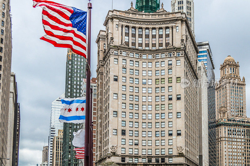 芝加哥城市景观与办公大楼