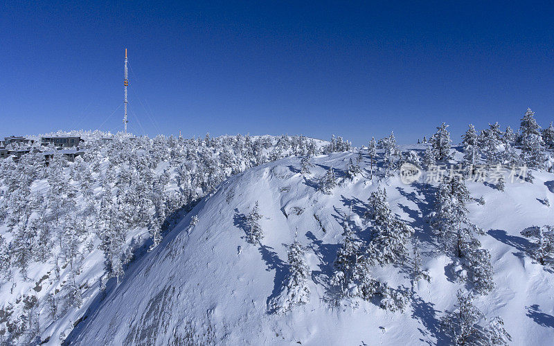 冬天山上有大雪