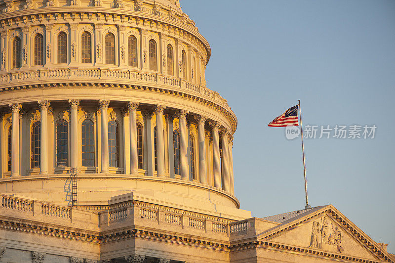 华盛顿特区国会山的日出