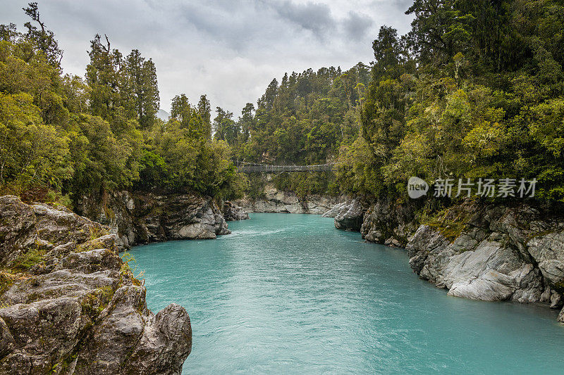 霍基提卡湖峡谷的风景，霍基提卡，南岛新西兰，旅游目的地